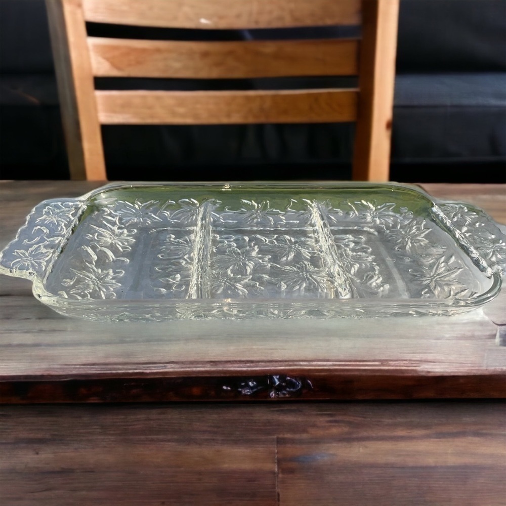 Princess House, fantasia pattern, divided serving tray, excellent condition